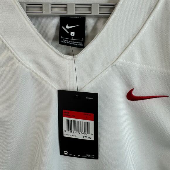 Nike Vapor Pro Football Training Jersey Men's Large White Red 845929-109 - Picture 3 of 8